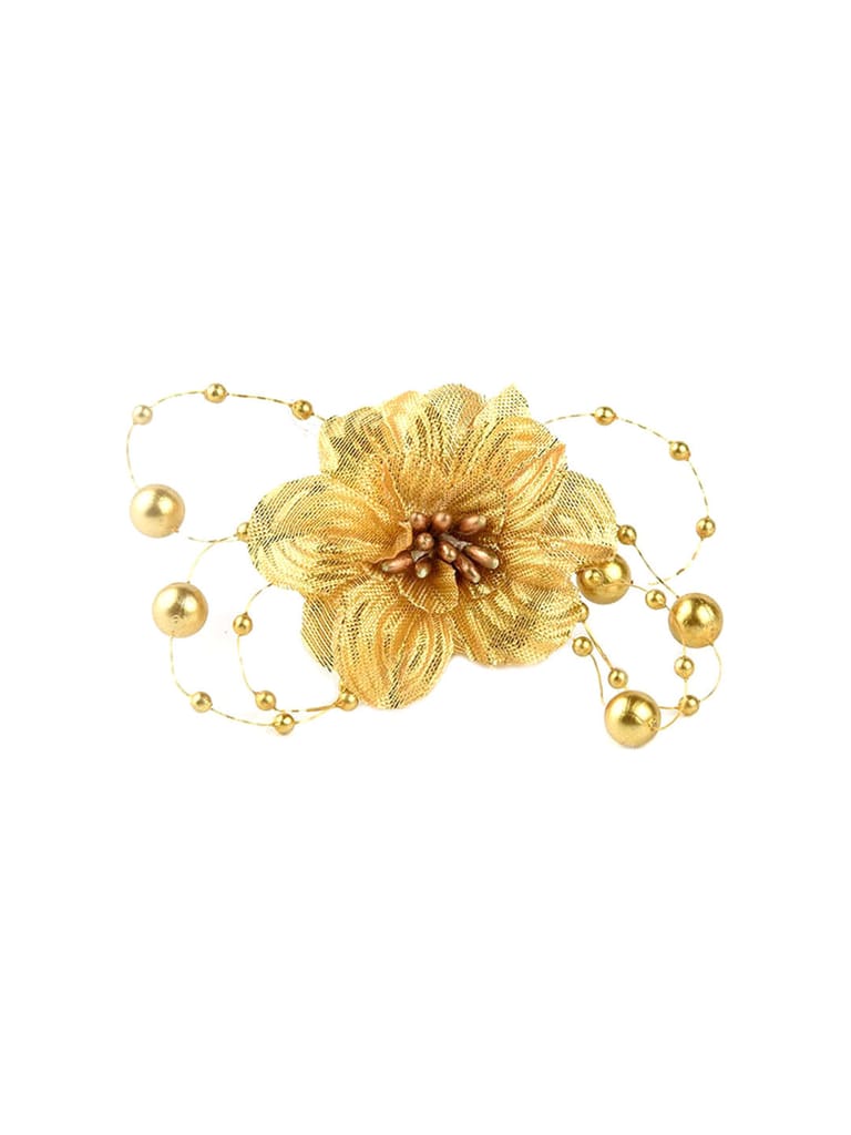 Floral / Flower U Pin in Gold finish - CNB10151