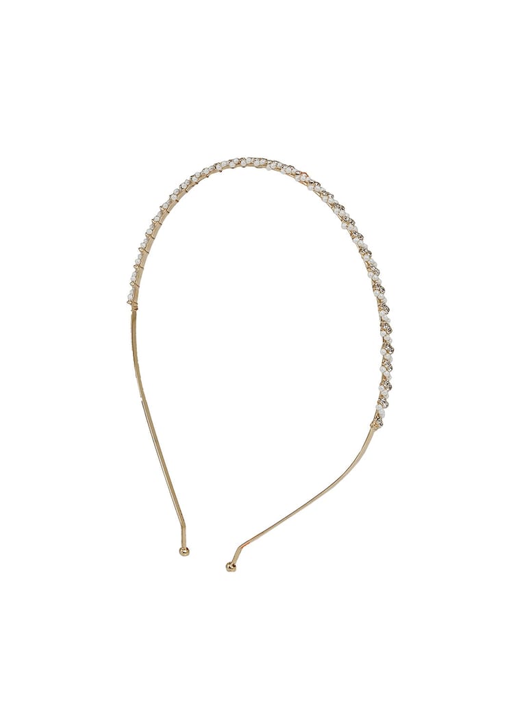 Fancy AD Hair Band in Golden Finish - CNB10047