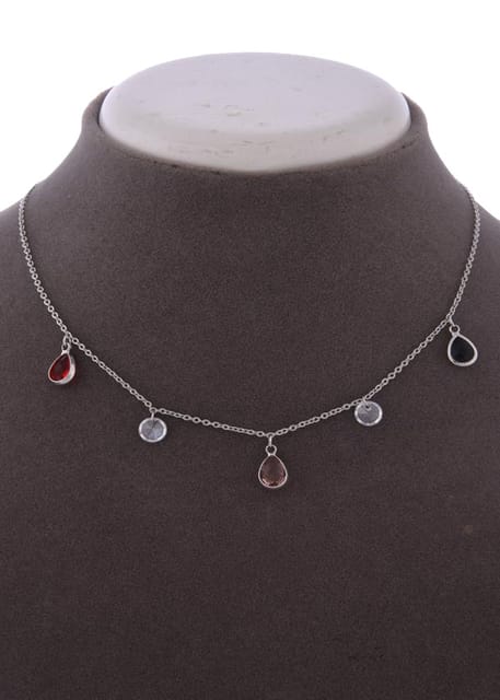 Western Necklace in Multicolor color and Rhodium finish - CNB15275