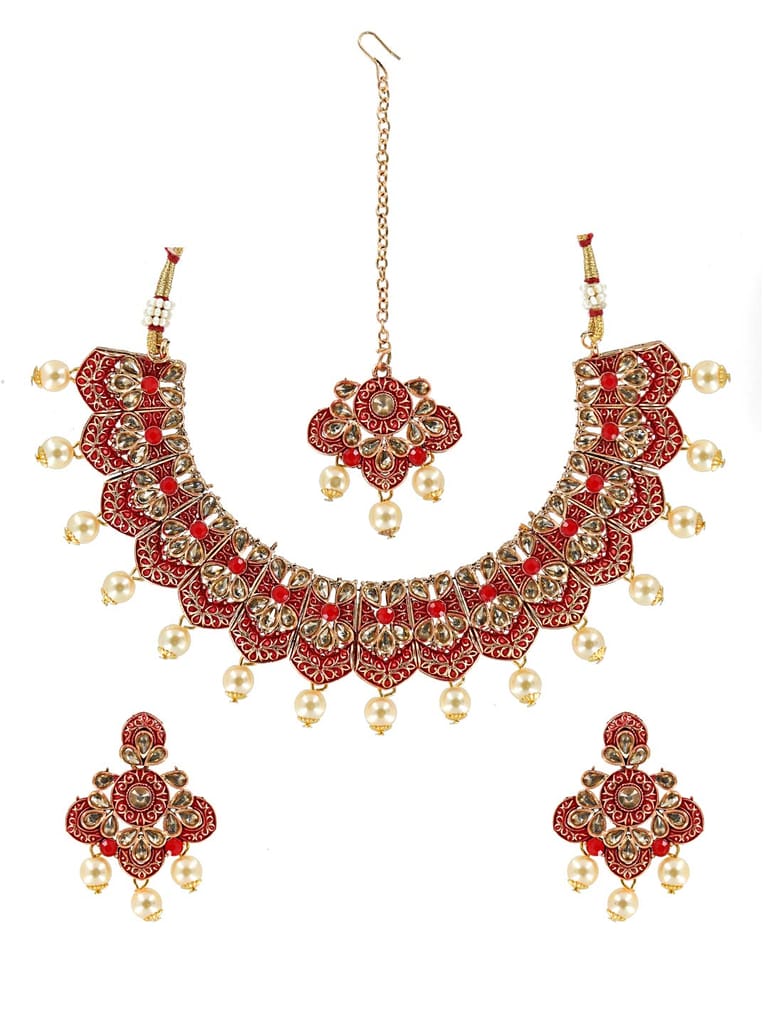 Antique Necklace Set in Gold finish - CNB6430