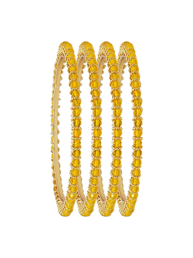Crystal Bangles Set in Gold Finish - CNB3124