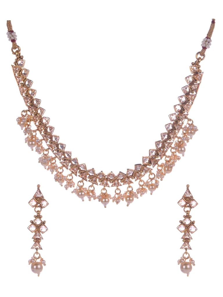 Antique Necklace Set in Gold finish - CNB824