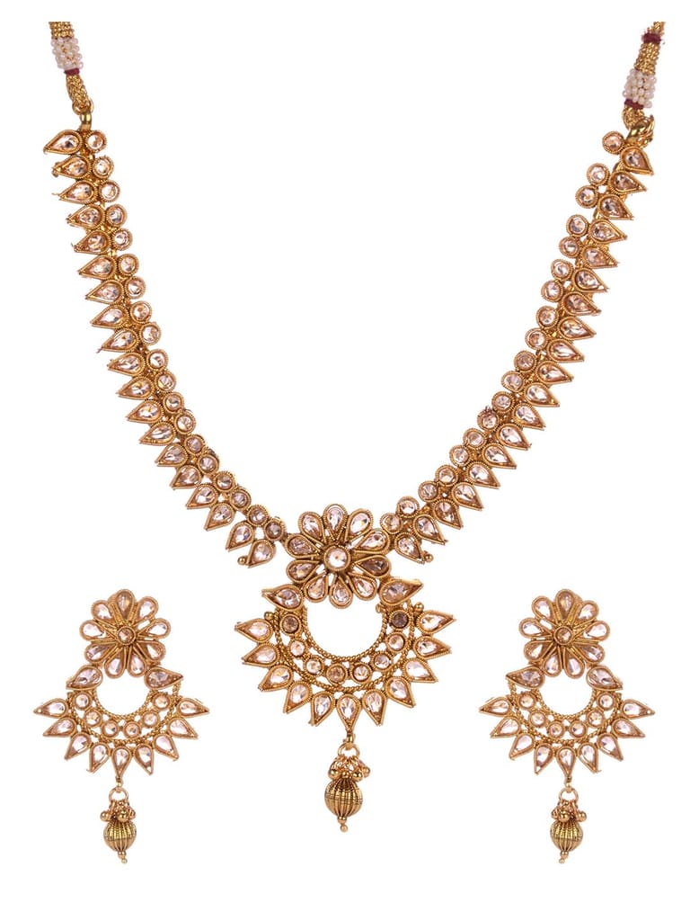 Antique Gold Necklace Set - CNB868