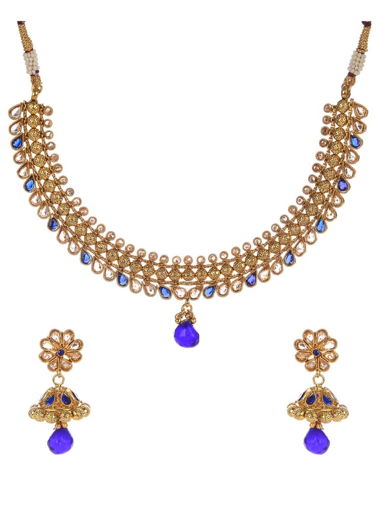 Antique Gold Necklace Set - CNB871