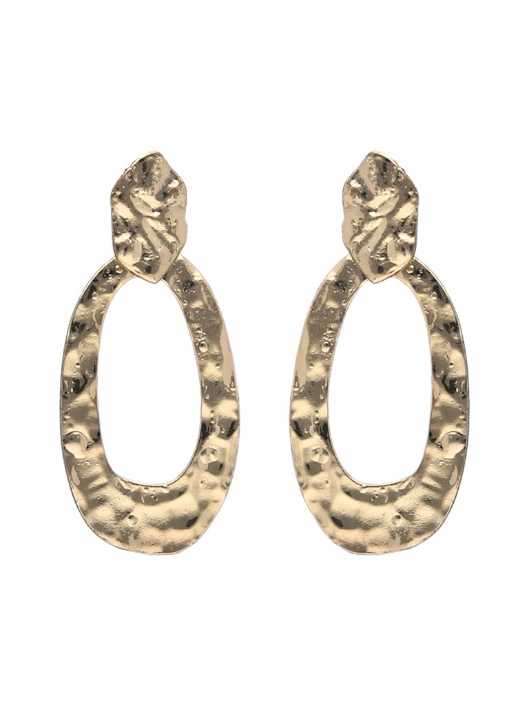 Western Long Earrings in Gold finish - S29837