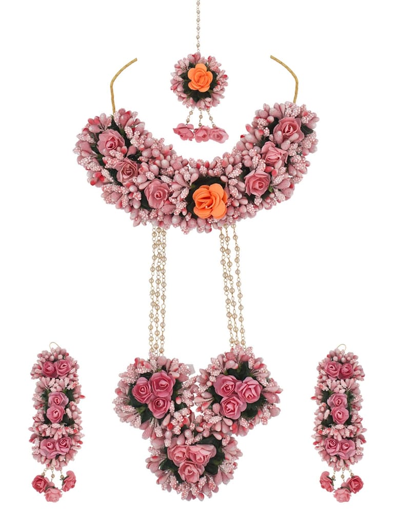 Floral Bridal Set in Gold finish - KYR28 Floral Bridal Set in Gold finish - KYR28