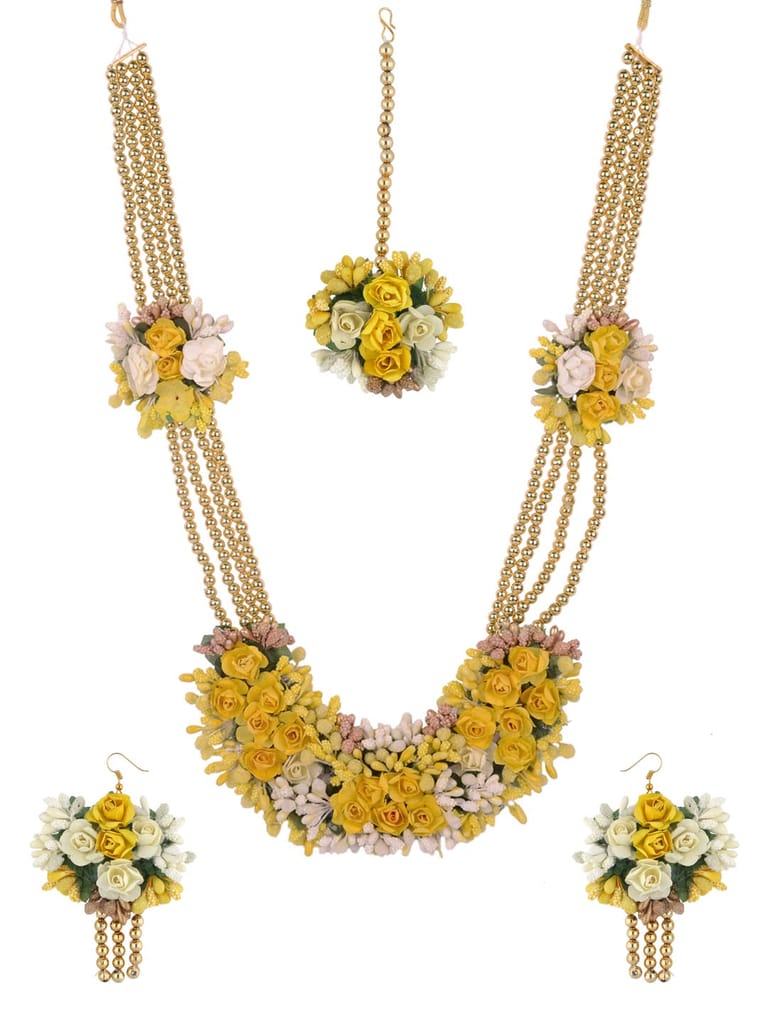Floral Bridal Set in Gold finish - KYR39 Floral Bridal Set in Gold finish - KYR39