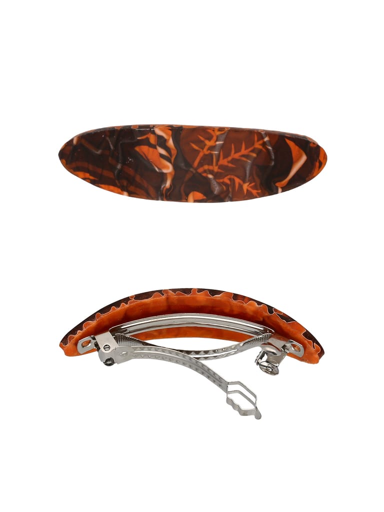 Printed Hair Clip in Assorted color and Rhodium finish - NIH203
