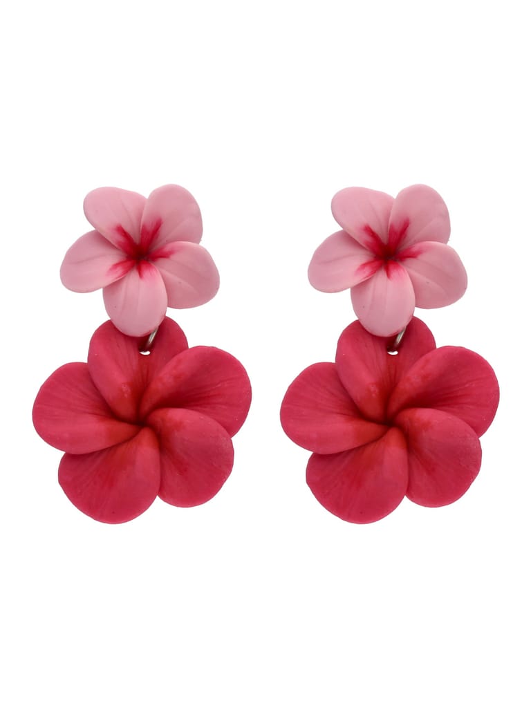 Floral Earrings in Rhodium finish - CNB16617