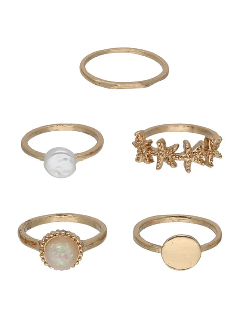 Finger Ring in Assorted color and Gold finish - CNB17033