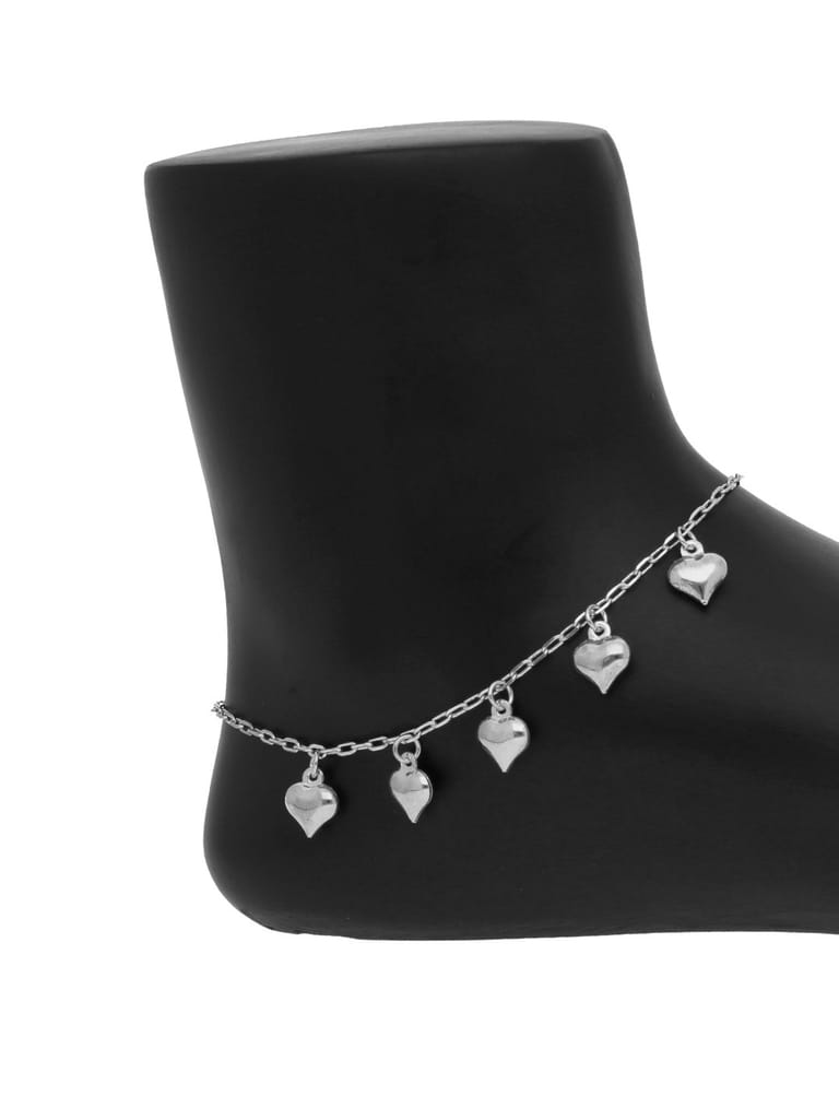 Western Loose Anklet in Rhodium finish - CNB19079