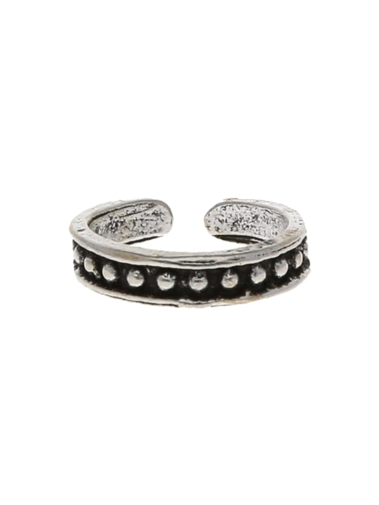 Traditional Toe Ring in Oxidised Silver finish - CNB19051