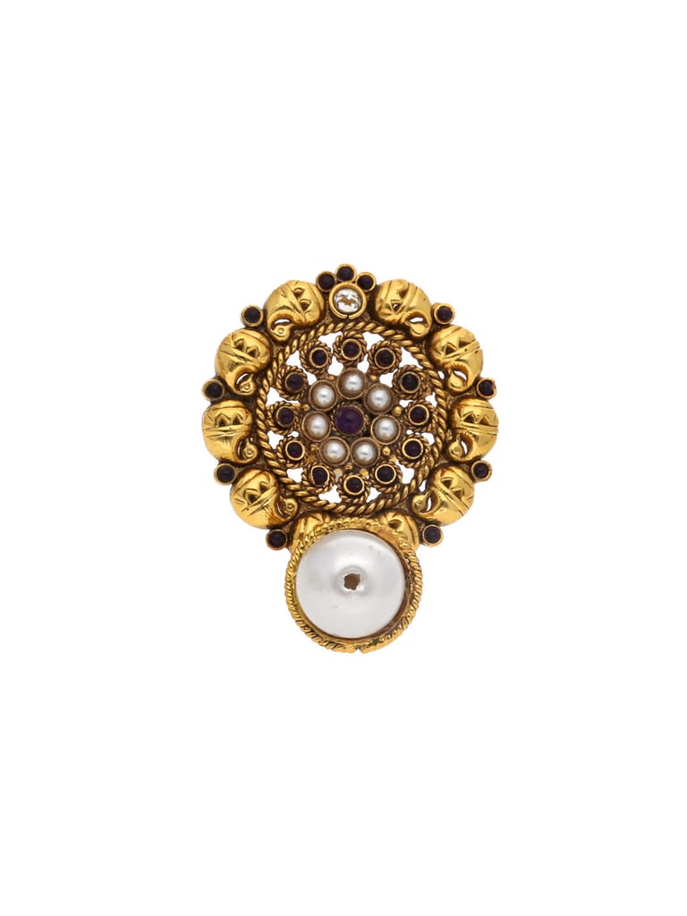Traditional Finger Ring in Gold finish - S32380