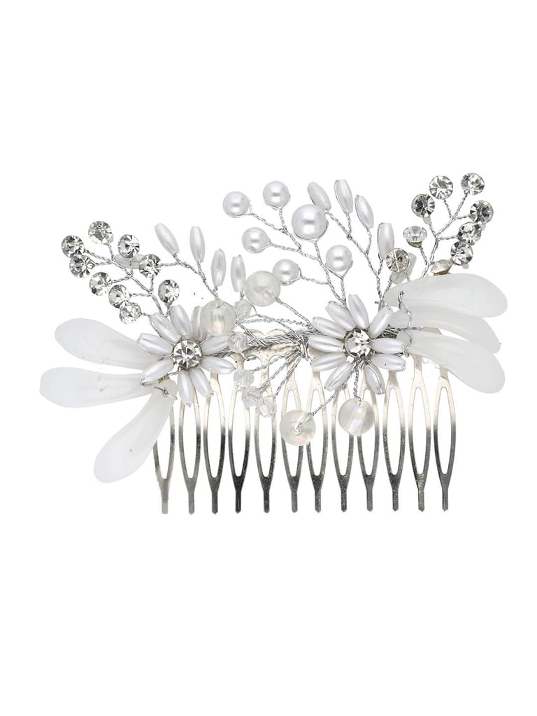Fancy Comb in Rhodium finish - ARE1005A Fancy Comb in Rhodium finish - ARE1005A