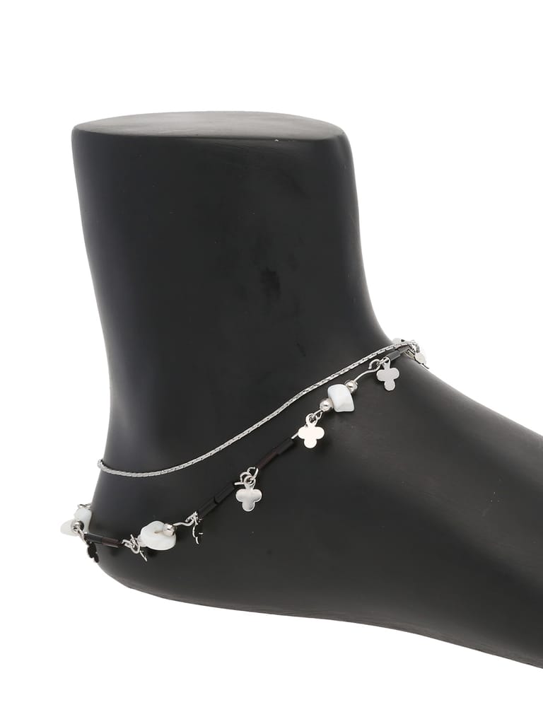 Western Loose Anklet in Black & White color - KIR102