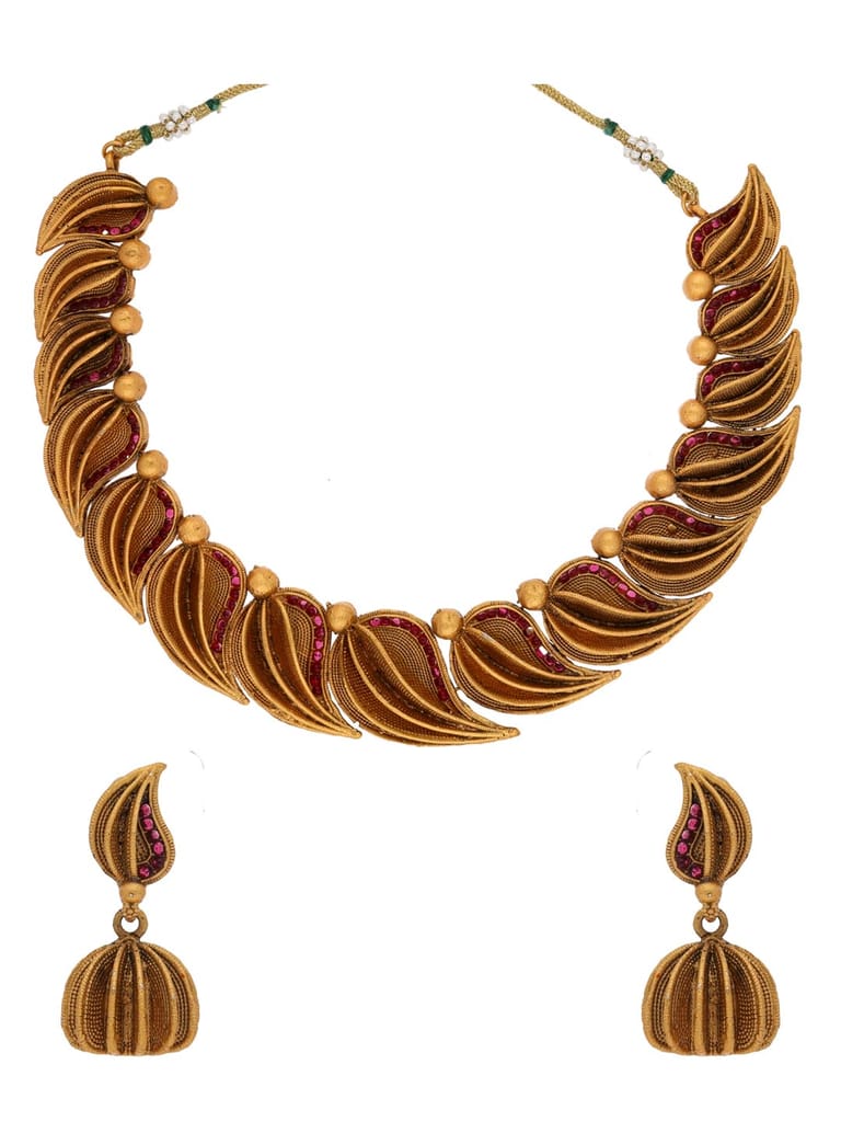 Antique Necklace Set in Gold finish - CFP9002