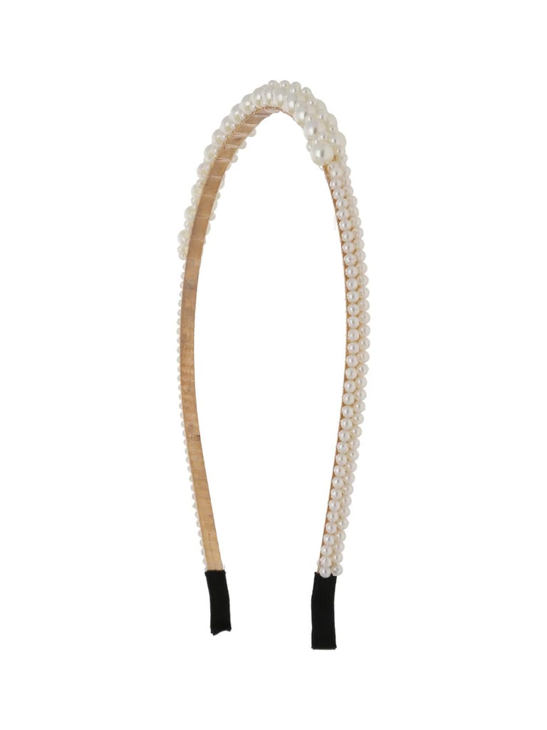 Pearls Hair Band in Gold finish - WWA9993