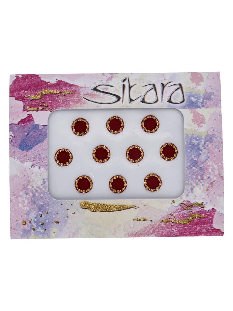 Traditional Bindis in Maroon color - SUR