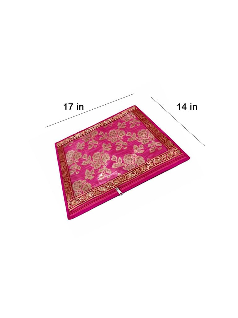 PVC Transparent Single Saree Cover with Satin Material - SC-37