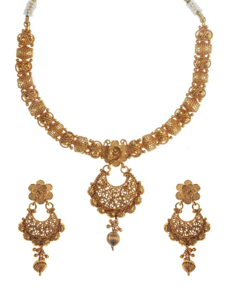 Antique Necklace Set in Gold finish - S32969