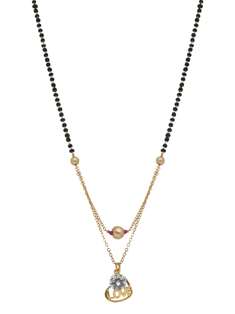 Traditional Single Line Mangalsutra in Gold finish - RRM5109