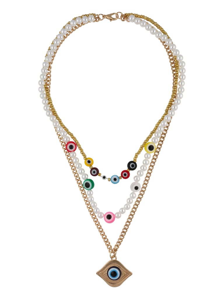 Evil Eye Necklace in Gold finish - CNB24377