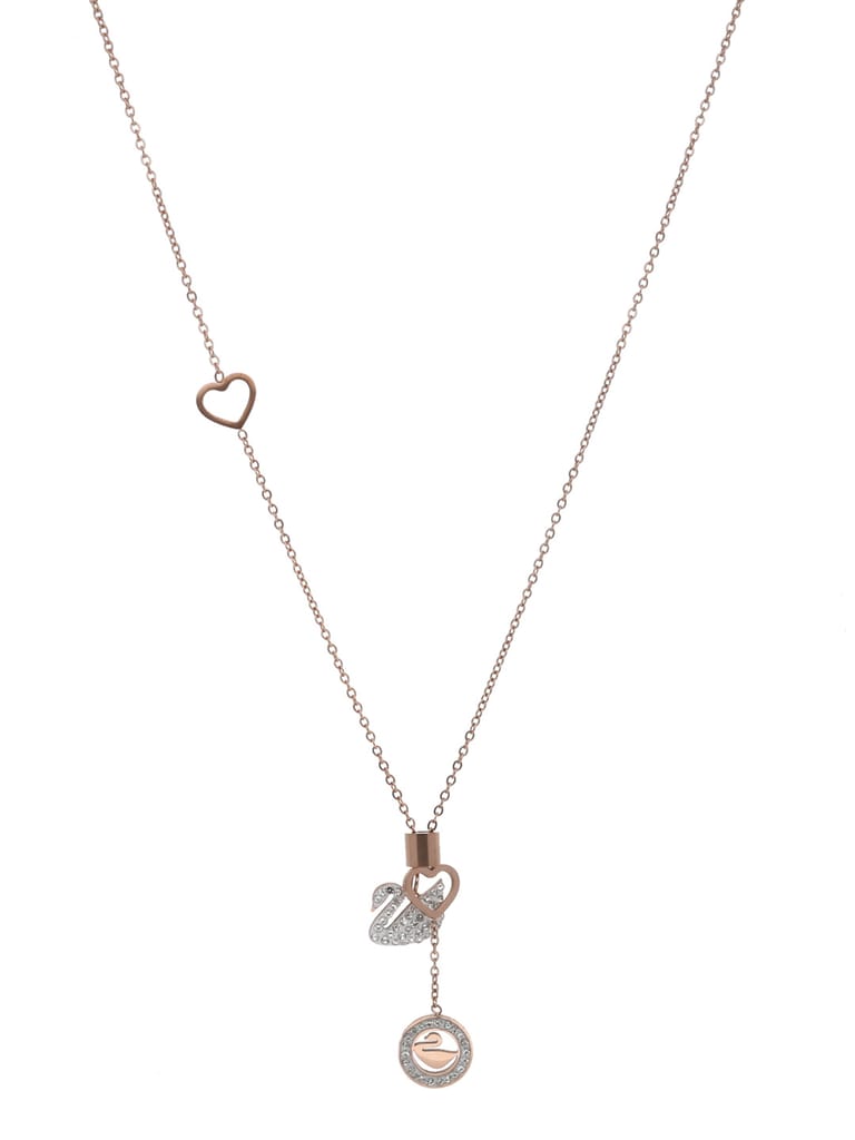 Western Pendant with Chain in Rose Gold finish - WWA