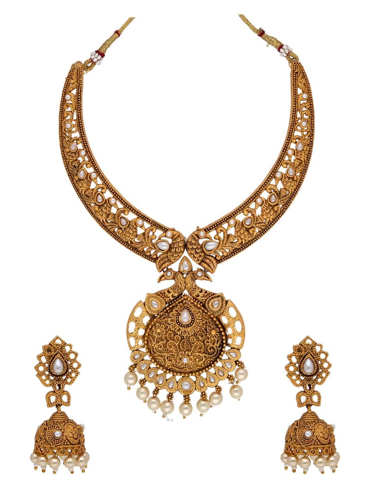 Antique Necklace Set in Rajwadi finish - CFP9020