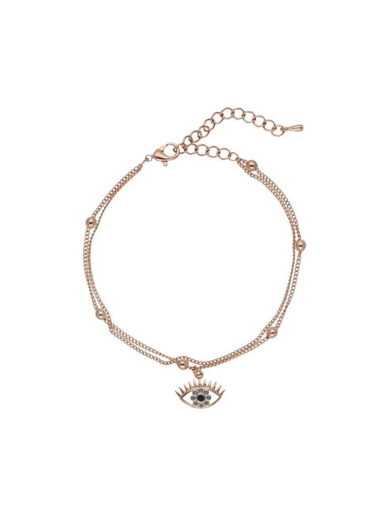 Evil Eye Loose / Link Bracelet in Rose Gold finish - CNB25368