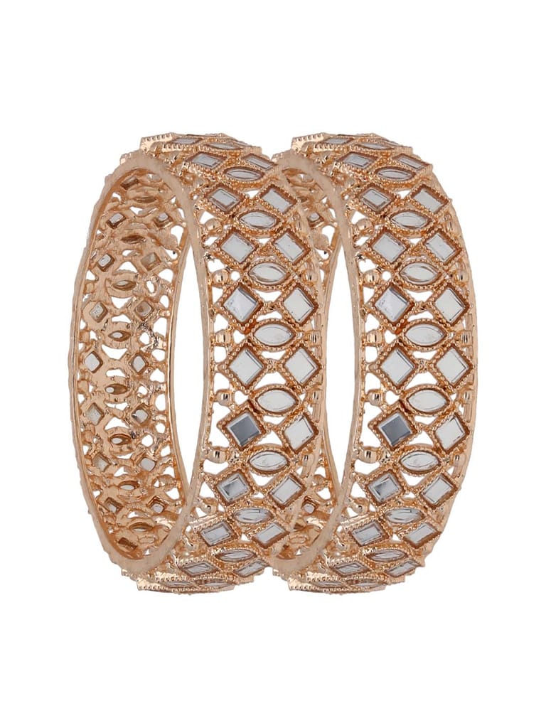 Mirror Bangles in Rose Gold finish - JKC21081