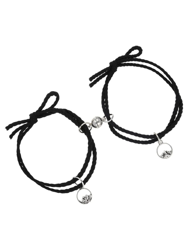 Couple Magnetic Bracelet in Rhodium finish - CNB26552