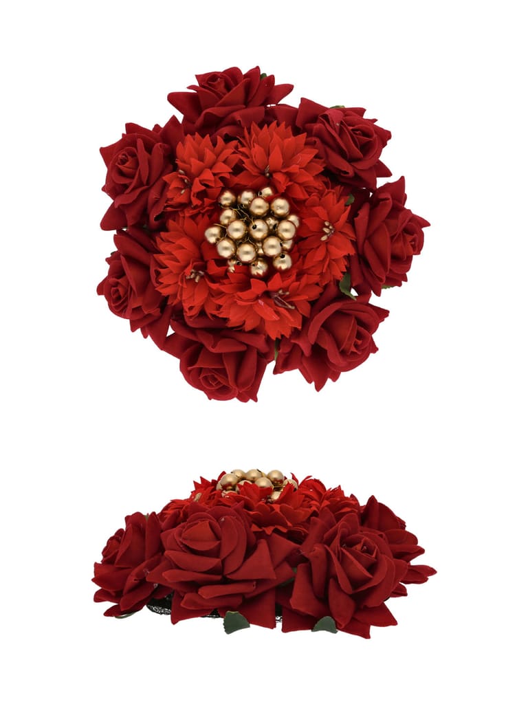 Floral Juda / Amboda in Red color - RAJ193
