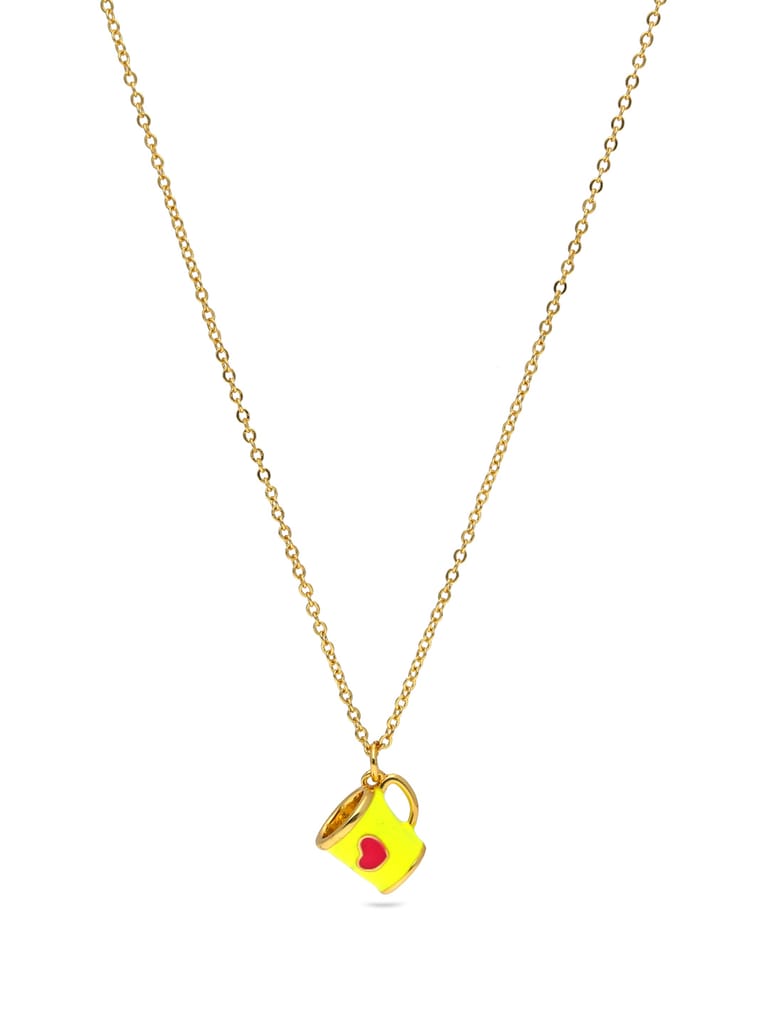 Western Pendant with Chain in Gold finish - CNB27900