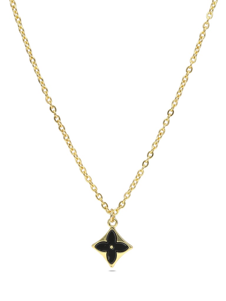 Western Pendant with Chain in Gold finish - CNB27971