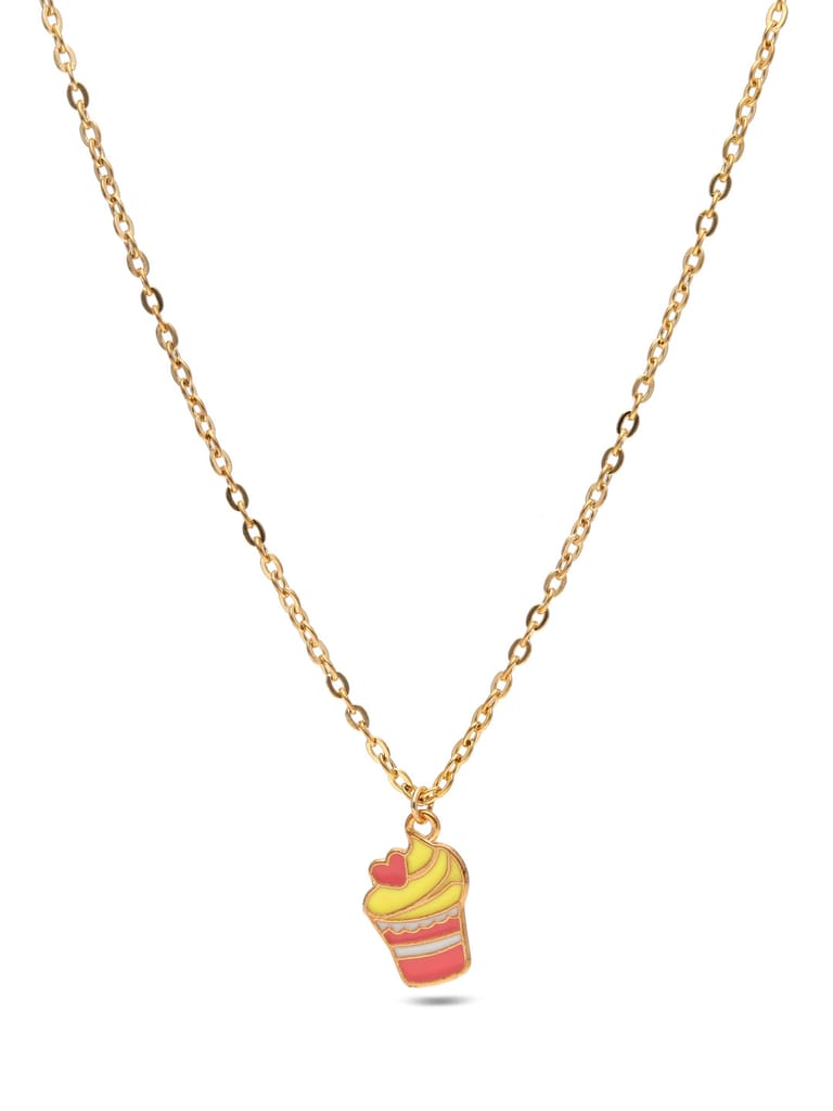 Western Pendant with Chain in Gold finish - CNB27976