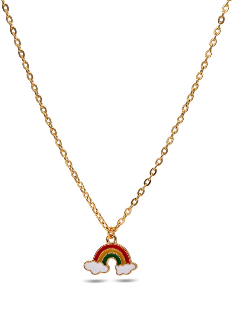 Western Pendant with Chain in Gold finish - CNB27980