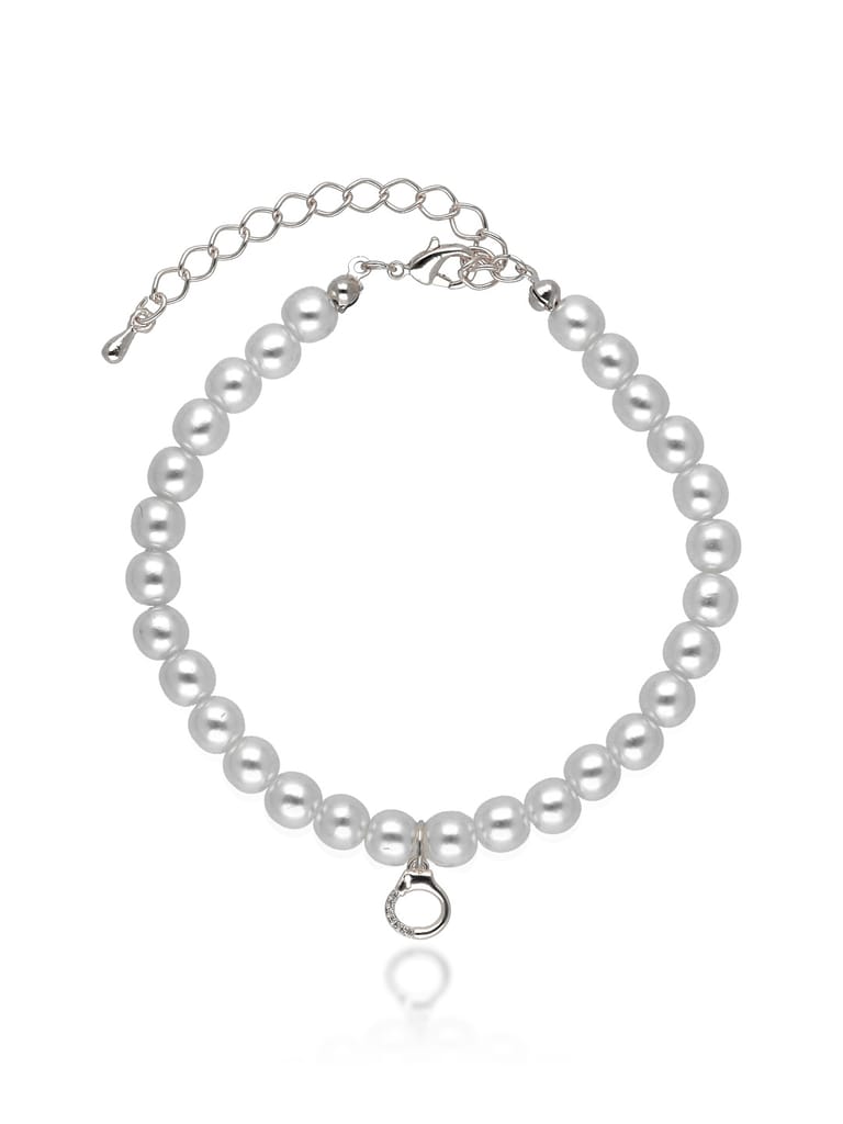 Pearls Loose / Link Bracelet in Rhodium finish - CNB25474