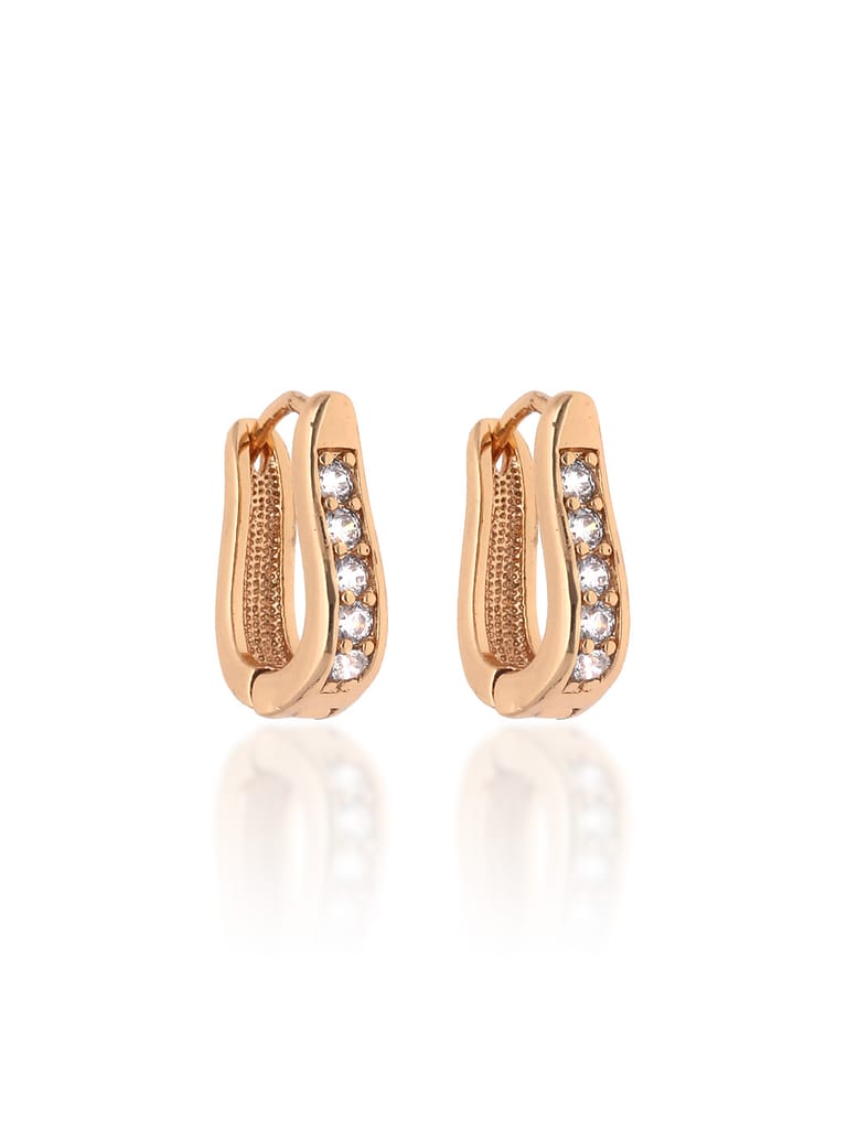 AD / CZ Bali type Earrings in Gold finish - CNB16282