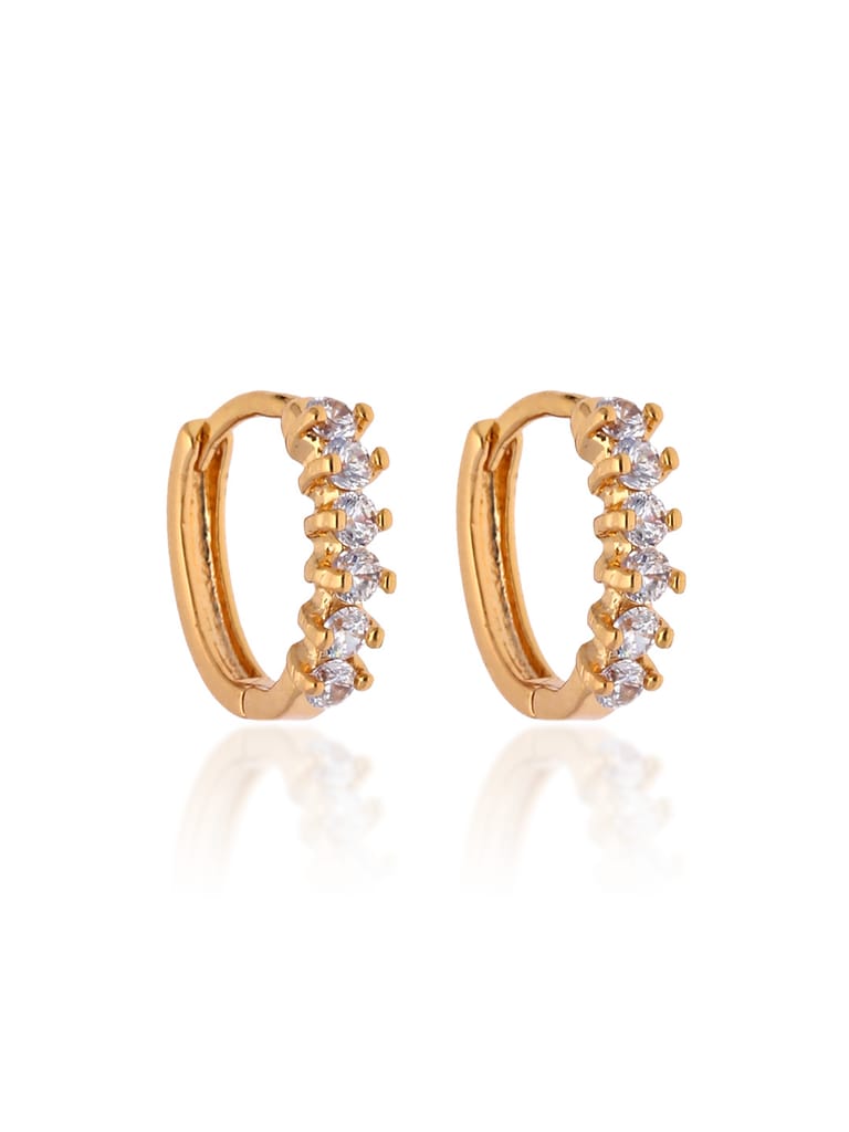AD / CZ Bali type Earrings in Gold finish - CNB16286