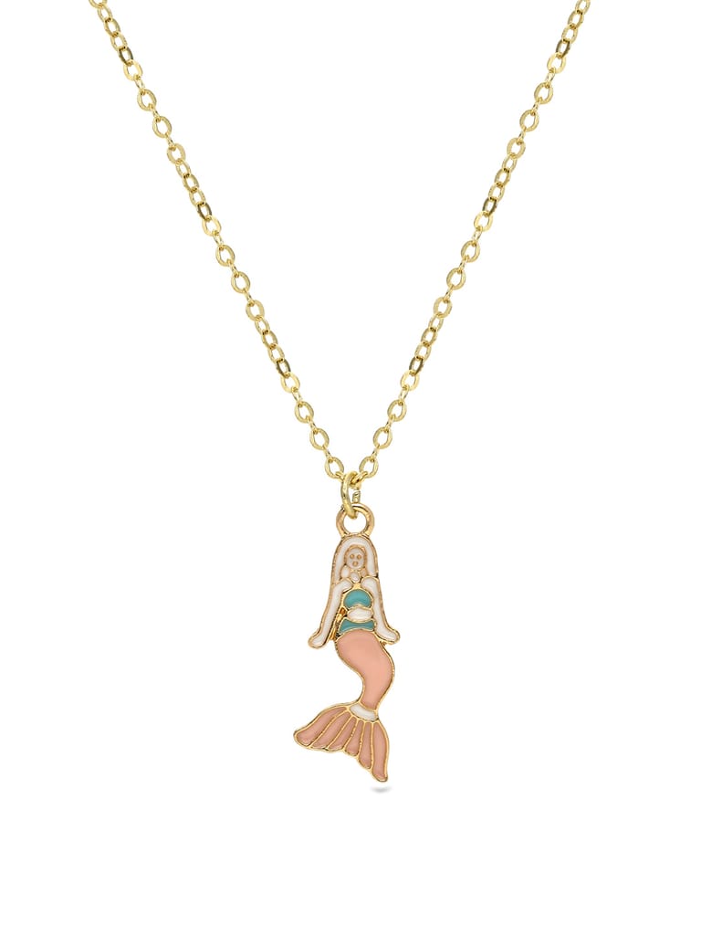 Western Pendant with Chain in Gold finish - CNB28813