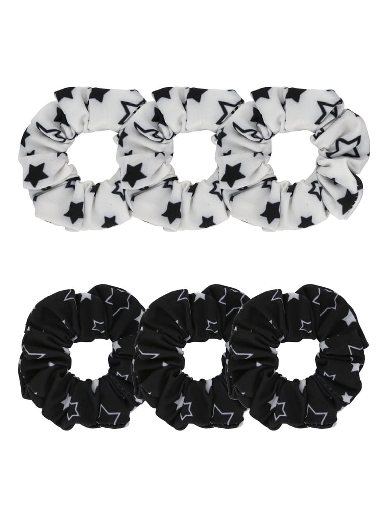 Printed Scrunchies in Black & White color - CNB29395