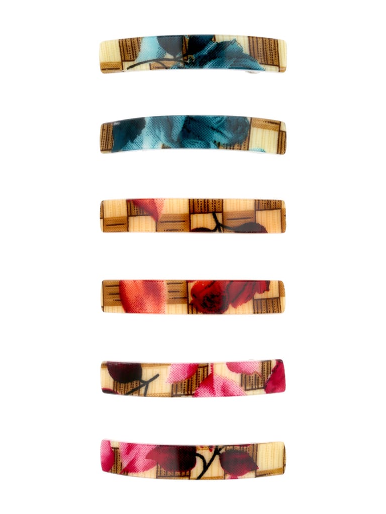 Printed Hair Clip in Assorted color - NIH68