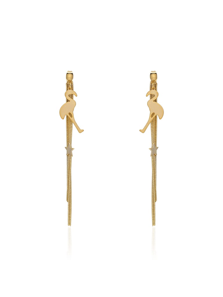 Western Long Earrings in Gold finish - CNB29063