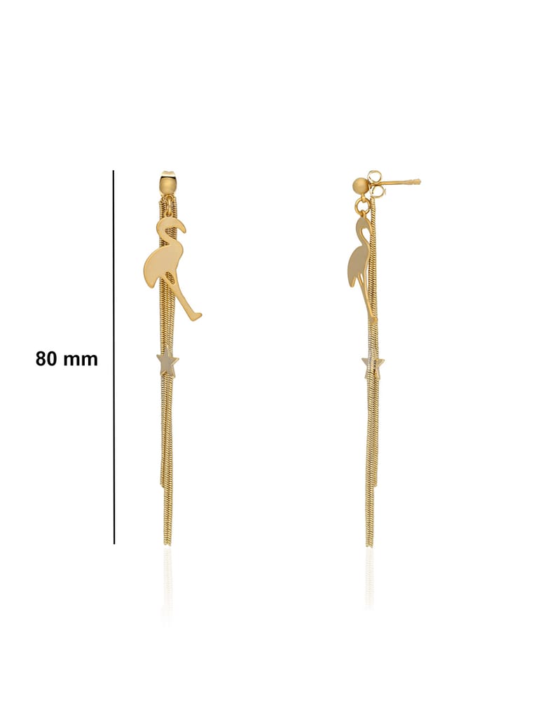 Western Long Earrings in Gold finish - CNB29063