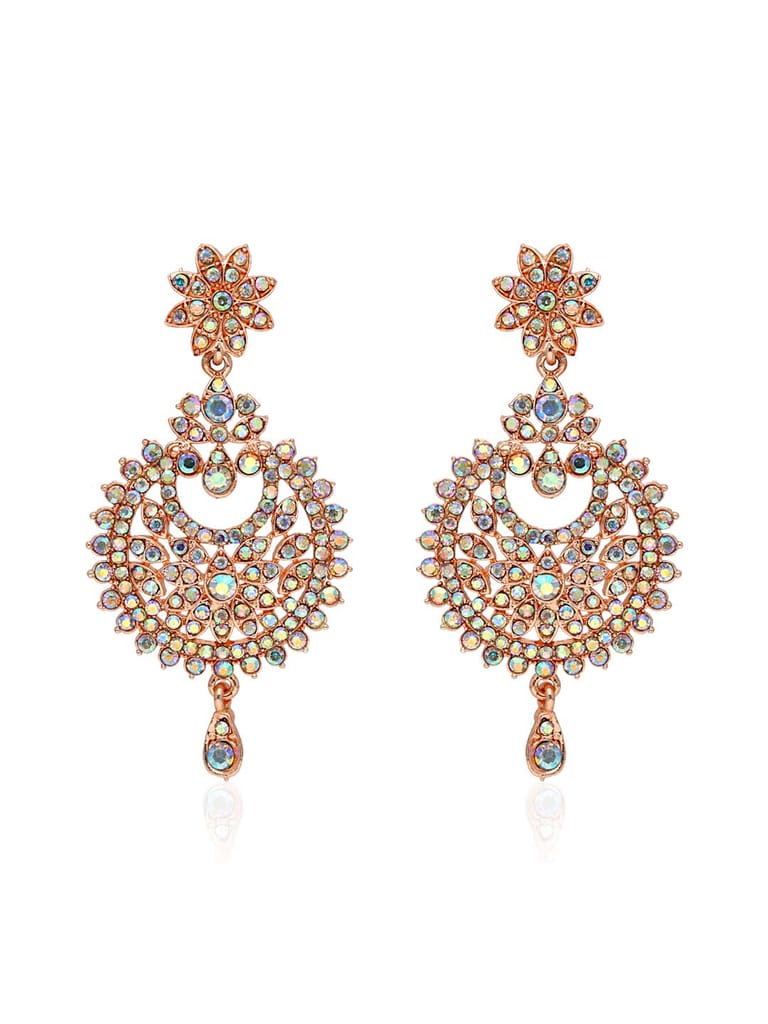 Traditional Long Earrings in Rose Gold finish - SHA3373
