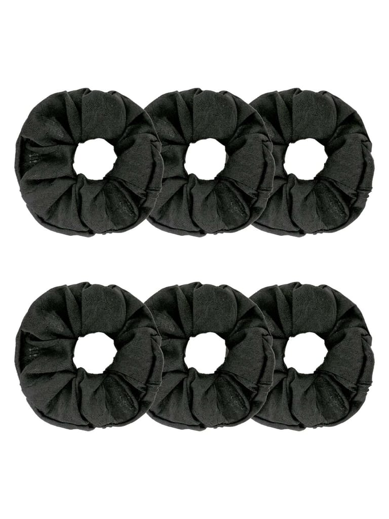 Plain Scrunchies in Black color - CNB29996