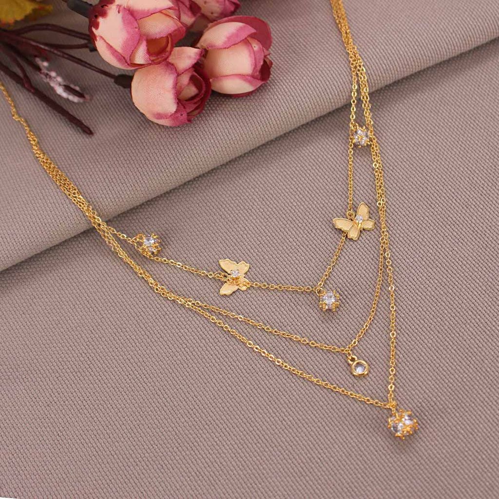 Western Necklace in Gold finish - CNB29971