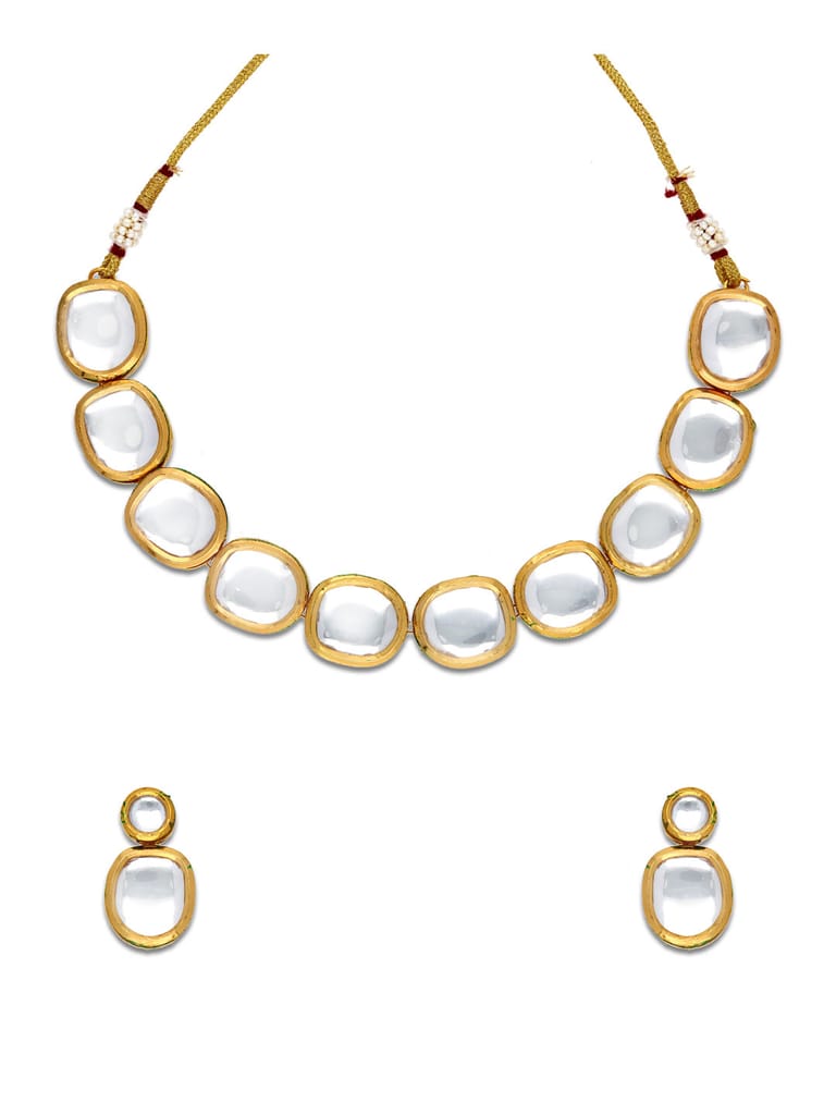 Kundan Necklace Set in Gold finish - MCD2905