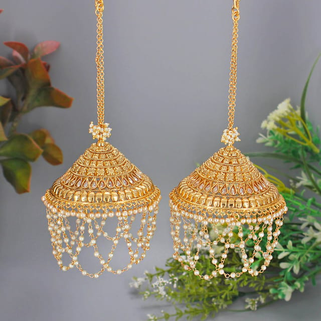 Antique Kalira in Gold finish - CNB30924