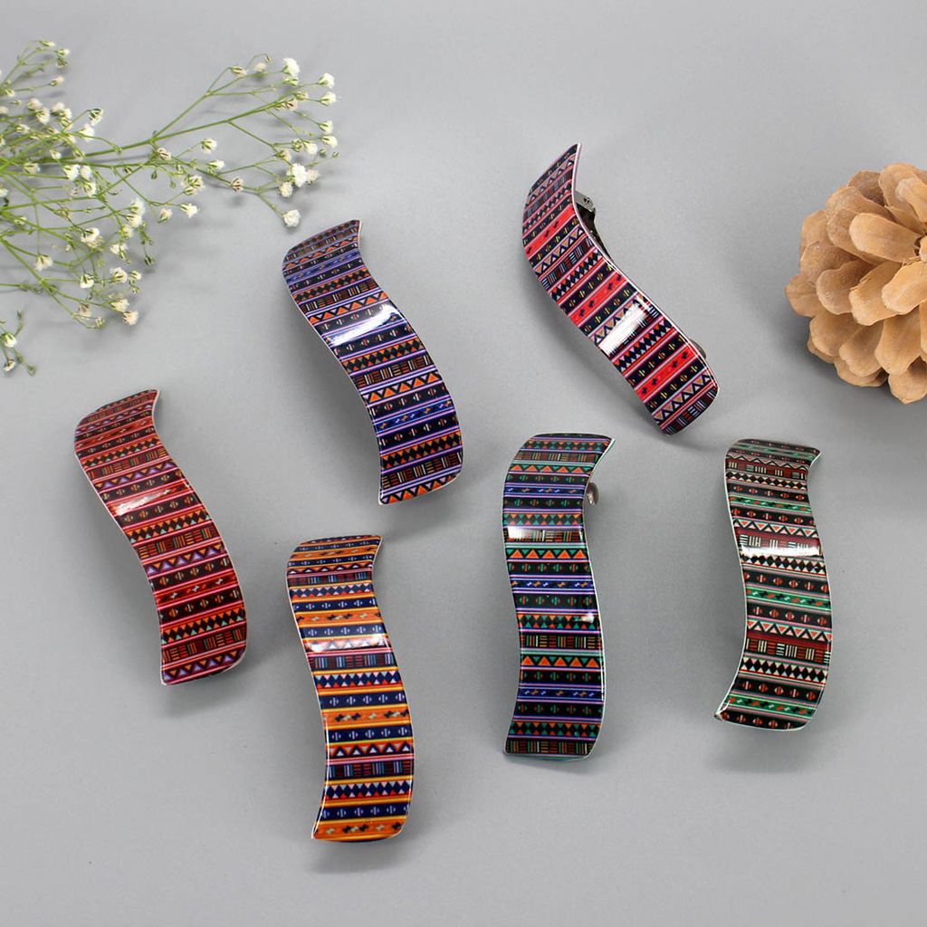Printed Hair Clip in Assorted color - KIN29C